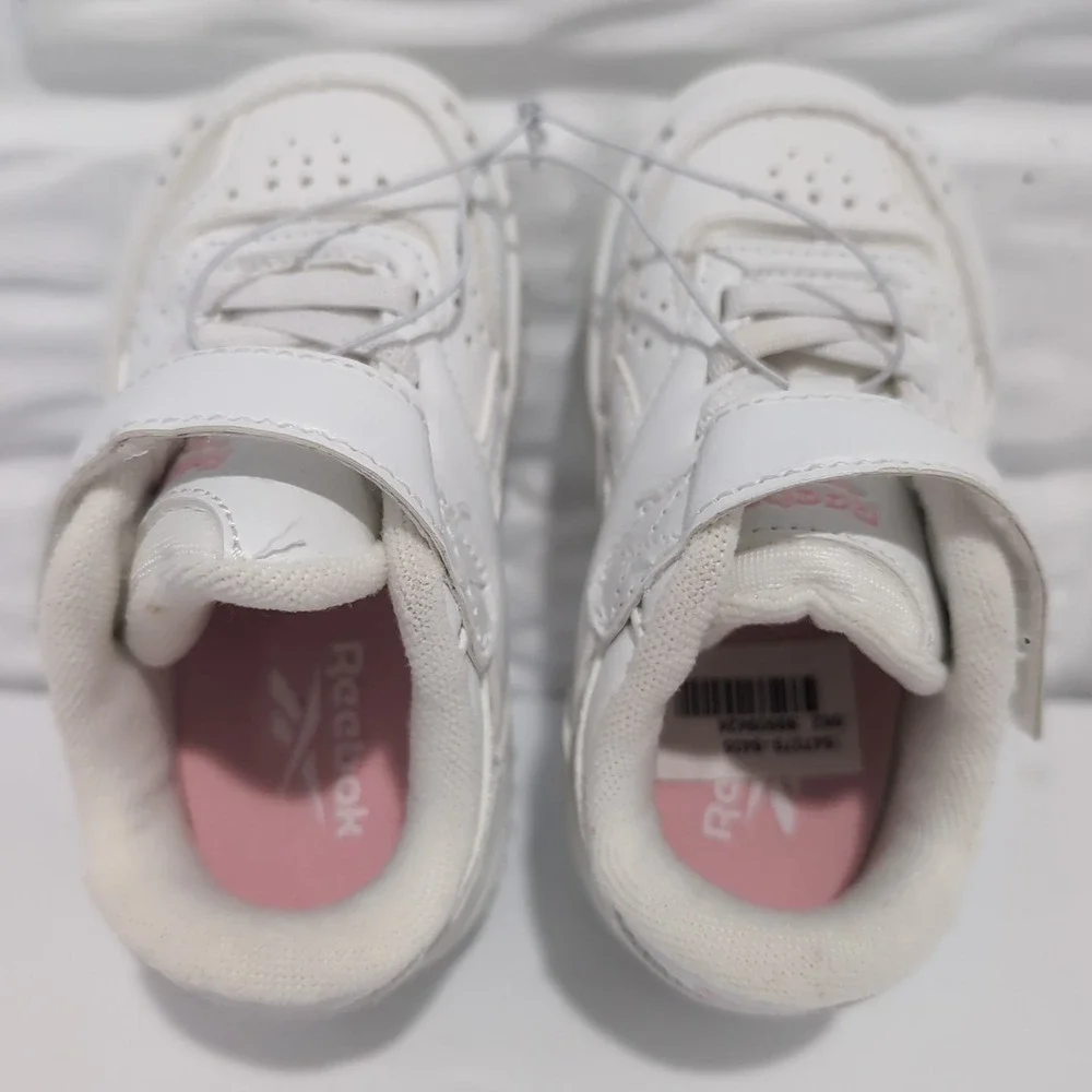 Reebok Toddler Girls Club C Double Platform White Pink size 5c